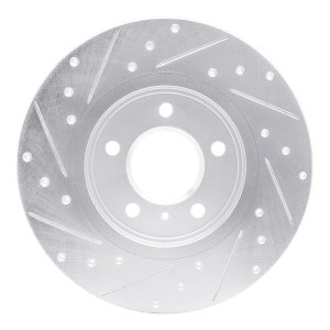 Buick TERRAZA Brake Rotor (1) - Rear Right - R1 Concepts - Drilled & Slotted - Silver - 2005